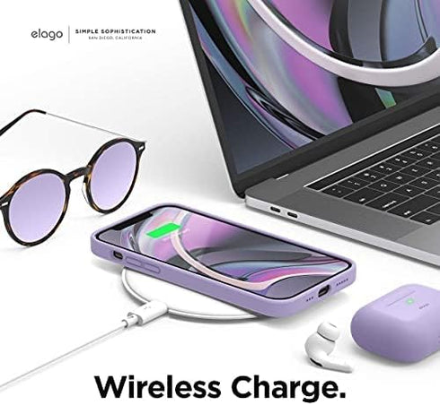 elago Compatible with iPhone 12 Case and Compatible with iPhone 12 Pro Case, Liquid Silicone Case, Full Body Protective Cover, Shockproof, Anti-Sc...