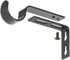 Ivilon Adjustable Brackets for Curtain Rods - for 1 or 1 1/8 Inch Rods. Set of 2 - Black...