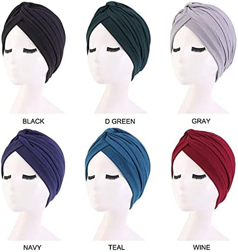 Women's Cotton Turban Head Wrap Cancer Chemo Beanies Cap Headwear Cap Bonnet Hair Loss Hat...