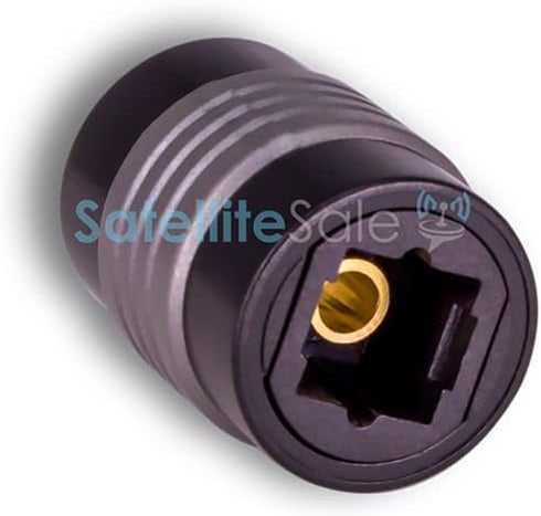 SatelliteSale Digital Toslink SPDIF Optical Female to Female Coupler PVC Black Adapter...