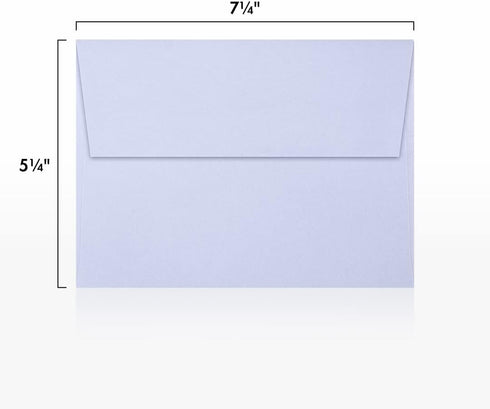 LUXPAPER A7 Invitation Envelopes for 5 x 7 Cards in 80 lb. Lilac, Printable Envelopes for Invitations, w/Peel and Press Seal, 50 Pack, Envelope Si...