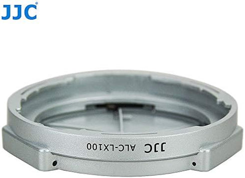 JJC ALC-LX100 Silver Self-Retaining Auto Open Close Lens Cap for Panasonic LUMIX DMC-LX100 and Leica D-LUX(Typ 109) Camera Replaces DMW-LFAC1...