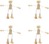 Exceart Wooden Pegs Wooden Pegs Peg Doll Supplies 4PCS Unfinished Wood Doll Shapeable Educational Crafts Toys Desktop Decoration for Kids DIY Pain...
