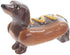 Sausage Dog in a Bun & Mustard Fast Food Ceramic Salt & Pepper Set...