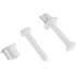 2Pcs White Plastic Toilet Seat Screws and Nuts with Washers,Hinge Bolts Screws Hinges Replacement Parts for Mounting Toilet Seats Toilet Lid Toile...