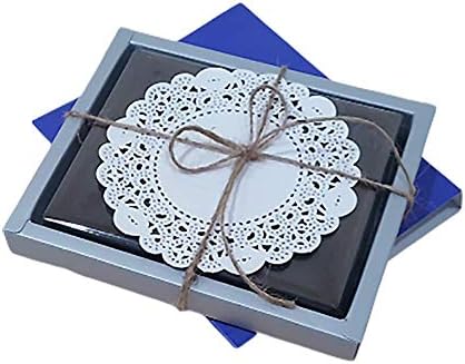 Premium disposable Rectangular paper doilies 250sheets -Non-Dust, Clean Cut, Simple design - Lace Doily : Party/Wedding- Table ware (ROUND - 4.5",...