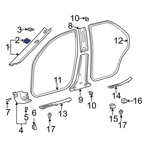 Rexka 30pcs Rear Hatch Door Side Garnish Moulding Clips for Toyota Lexus 90467-09204 Camry, Highlander, Prius, Sienna,GX470, IS300, RX330, RX350, ...