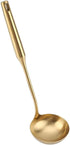 Stainless Steel Soup Ladle Spoon - Big Kitchen Spatula Turner Cooking Tool With Comfortable Grip (Gold)...