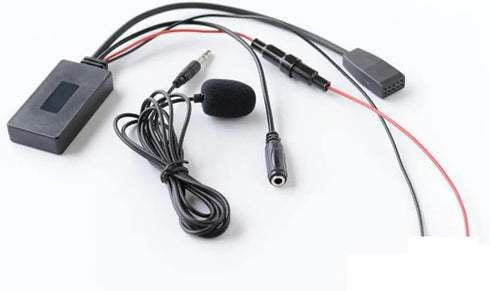 Car Business CD Bluetooth Music Audio Cable 10Pin Microphone Mic Handsfree Phone Call Adapter for BMW E46 10Pin Socket...