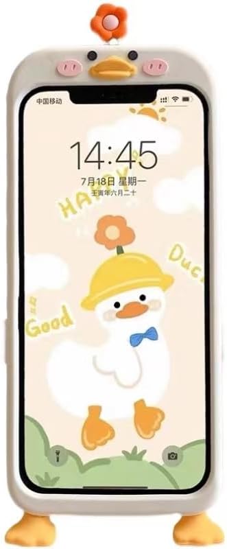 Ugly Phone Cases for iPhone 15 Funny Cute Phone Case with 3D Cartoon Duck and Foot Ugly Weird Girly Phone Cases for Teen Women Girls...