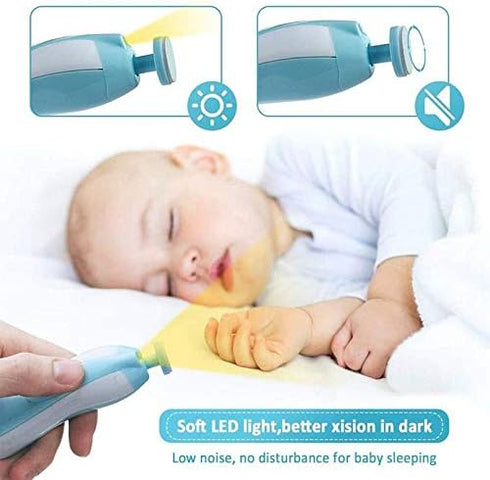 Baby Electric Nail File, 8 in 1 Safe Baby Nail Trimmer, Baby Nail Clippers with 6 Grinding Heads, Baby Nail Care Kit for All Ages...