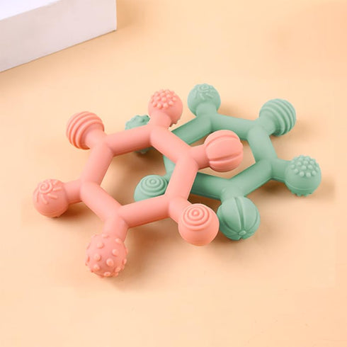 PandaEar 3 Pack Baby Teething Toys for Toddler Infant Newborn 0-6 Months, Baby Chew Toys 6 to 12 Months, Silicone Baby Teether BPA Free, Soft and ...