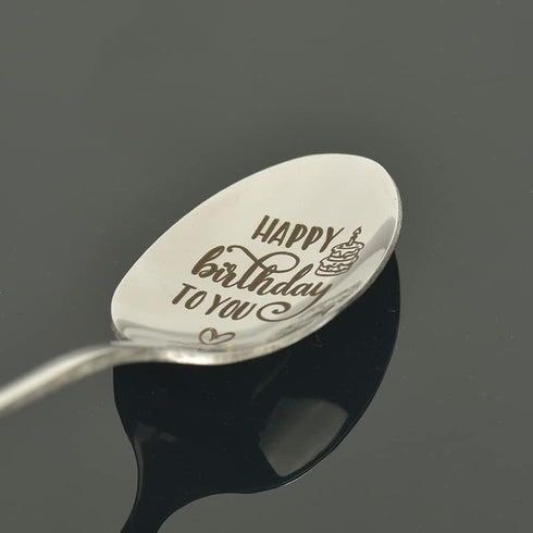 Birthday Gift Spoon for Women Men Happy Birthday to You Spoons for Daughter Brother Sister Best Friends Happy Birthday Gift for Dad Grandson Coffe...