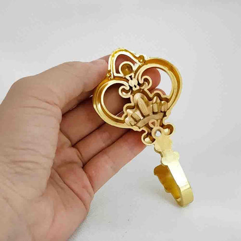 Crown Curtain Wall Hook Household Clothes Hanging Hook Window Drapery Medallion Holdbacks, Curtain Tiebacks, Wall Hook, Tassel Holder 1 Double (Go...