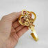 Crown Curtain Wall Hook Household Clothes Hanging Hook Window Drapery Medallion Holdbacks, Curtain Tiebacks, Wall Hook, Tassel Holder 1 Double (Go...