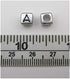 1000pcs Mixed Acrylic Letter/Alphabet “A-Z”Cube Beads for DIY Craft (Silver with Black Letter)...