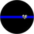 Fallen officer remembrance thin blue line design with Heart PopSockets Adhesive PopGrip...