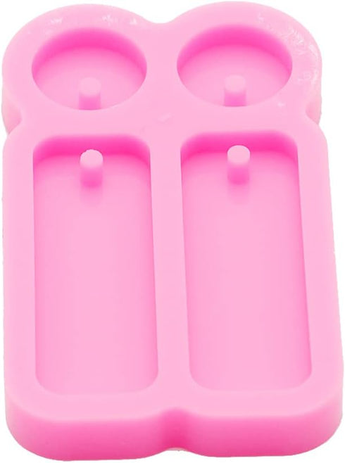 Shiny Glossy Round & Rectangle Earrings Mold Resin Silicone Molds for DIY Women Fashion Jewelry Resin Casting Molds Epoxy Resin Handmade Jewellery...
