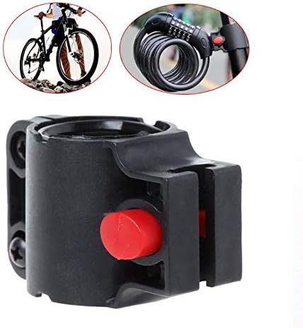2 Pack Bike Lock Mounting Bracket Holder Frame Mount Replacement Storage Clamp Universal U-Lock Clip for Self Coiling Wire Cable Locks Combination...