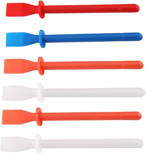 Silicone Glue Spreader 6pcs Glue Coated Sheet Leather Skiver Spachella Silicone Leather Glue DIY Leathercrafts Accessories Glue Applicator Handhel...