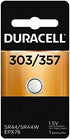 10 Duracell 357 303 A76 PX76 SR44W/SW LR44 AG13 Silver Oxide Battery...