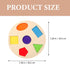 Totority Wooden Peg Shape Puzzle Montessori Puzzle Jigsaw Puzzle Geometric Toy Toddlers Preschool Learning Educational Material...