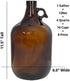 1 Gallon (128oz) Amber Glass Jug With 38mm Cap - FBA...