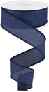 Solid Canvas Wired Edge Ribbon, 10 Yards (Navy Blue, 1.5 Inches)...