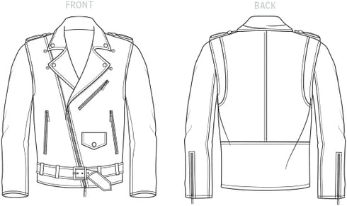 Know Me Men's Moto Jacket Sewing Pattern Kit by Norris Dánta Ford, Design Code ME2011, 44-46-48-50-52, Multicolor...