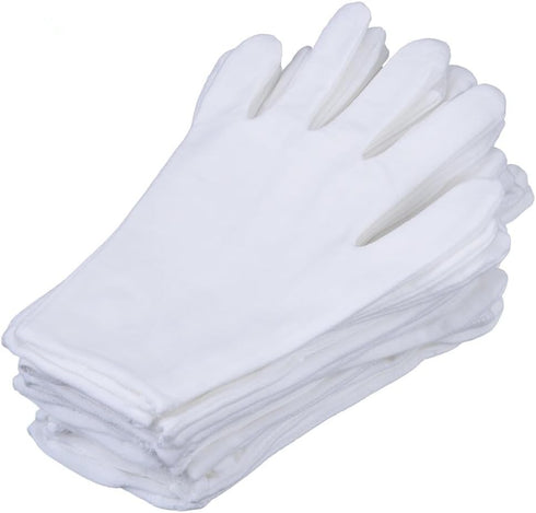 12 Pairs White Cotton Gloves 7.5" Medium Size,CST, film, coins, CD/DVD, Handling Gloves...