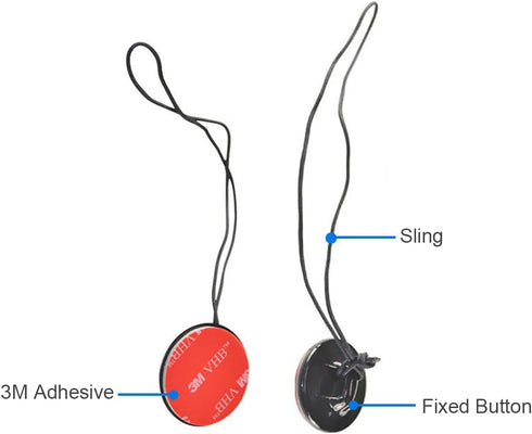 Action Camera Safety Tether Strong Adhesive Stickers Strap Cord Compatible with GoPro Hero 12, 11, 10, 9, 8, 7, 6, 5, 4,SJCAM Action Camera Helmet...