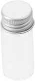 12Pcs Sealed Glass Bottles, 10ml Sample Vials, Small Empty Transparent DIY Crafts Vials with Aluminium Caps for Liquids, Powder, Seeds...