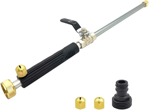 Foneso High Pressure Wand Power Washer Extendable Garden Hose Watering Sprayer with Jet Spray Tip and Fan Spray Tip for Car Washing or Garden Clea...