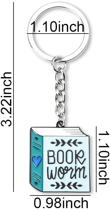 Siopue Book Lover Christmas Gifts for Men Women Bookworm Keychain for Book Club Reading Groups Birthday Gifts for Friends Girls Boys Bibliophile K...