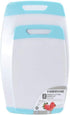 Farberware Nonstick Poly Cutting Board Set, 2-Piece, White with Aqua Trim...