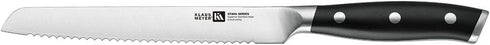 Klaus Meyer Stahl High Carbon Exclusive German Steel 6 inch Utility Serrated Knife (Black)...