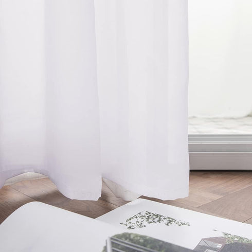 MIULEE Sheer Window Scarf Valance Extra Long Topper Window Treatment Elegant Curtain Scarves Luxury Swag Curtain Drapes for Party Wedding Arch Cer...