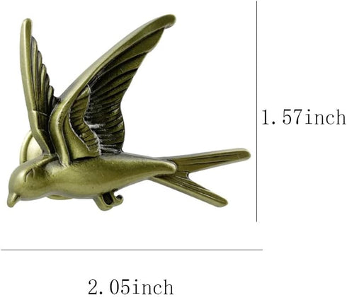 Swallow Cabinet Knobs, Animal Bird Drawer Pulls Handle for Cabinet Wardrobe Drawer Cupboard Home Hardware Accessories 6 Pieces (Bronze)...