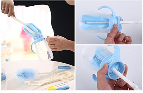 Honbay Bottle Brush Cleaner Kit with Teat Cleaner and Straw Brushes 360 Degree Rotating 5 PCS Within One Set Comes in Different Size selections - ...
