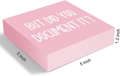 mmiishe But Did You Document It Wooden Box Sign Decorative Funny Office Wood Box Sign Home Office Decor Rustic Farmhouse Square Desk Decor Sign fo...