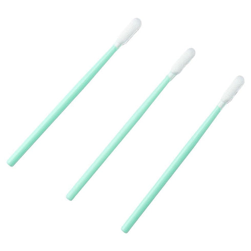 100Pcs Foam Tips Sponge Stick, 3.9'' Foam Swabs, 10cm Cleaning Swab Kit, Flexible Use Wipe Swab for Inkjet Printer, Optical Equipment, Green...
