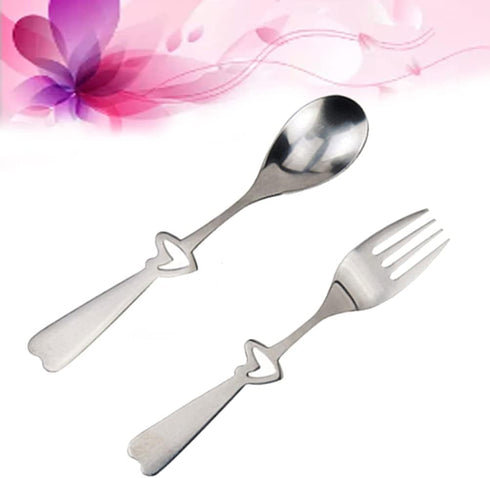 OSALADI Stainless Steel Flatware Set Hollow Heart Spoon Fork Silverware Dinner Utensils Tableware Portable Travel Camping Cutlery Random Style...