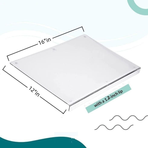 Acrylic Cutting Boards For Kitchen Counter,16" x 12"Clear Chopping Board Non Slip Cutting Boards For Kitchen Cutting Board With Lip For Counter Co...