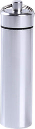 Silver Small Portable Pill Box Keychain, Aluminium Alloy Mini Pill Organizer Case Container for Purse,Waterproof Metal Pill Holder Medicine Bottle...