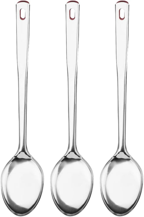 Restaurant Serving Spoons for Parties 12.99 Inch - Large Serving Spoons - Stainless Steel Spoons for Serving Buffet, Banquet, 3 Pcs...