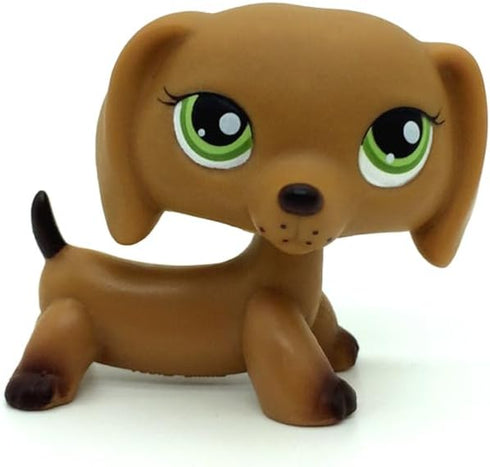 Mini Pet Toys #139 Brown dachshund Dog Puppy Animal Figure...