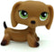 Mini Pet Toys #139 Brown dachshund Dog Puppy Animal Figure...