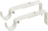 Ivilon Adjustable Brackets for Curtain Rods - for 7/8 or 1 Inch Rods. Set of 2 - Ivory...