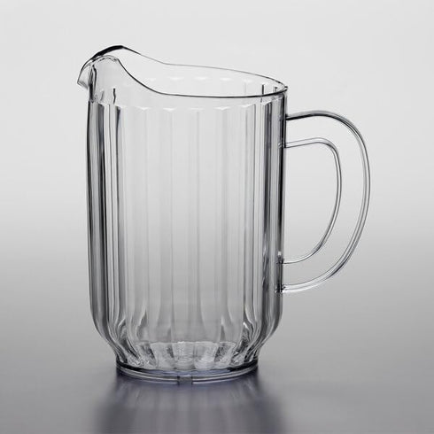 Clear SAN Plastic Beverage Pitcher 60oz. Plastic, Serve Soda, Lemonade, Juice,For Bars, Parties...