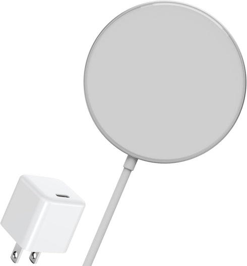 Magnetic Wireless Charger,15W Fast Wireless Charging Pad with USB-C 20W PD Adapter, Compatible with MagSafe Charger for iPhone 15/15 Plus/14/14 Pr...